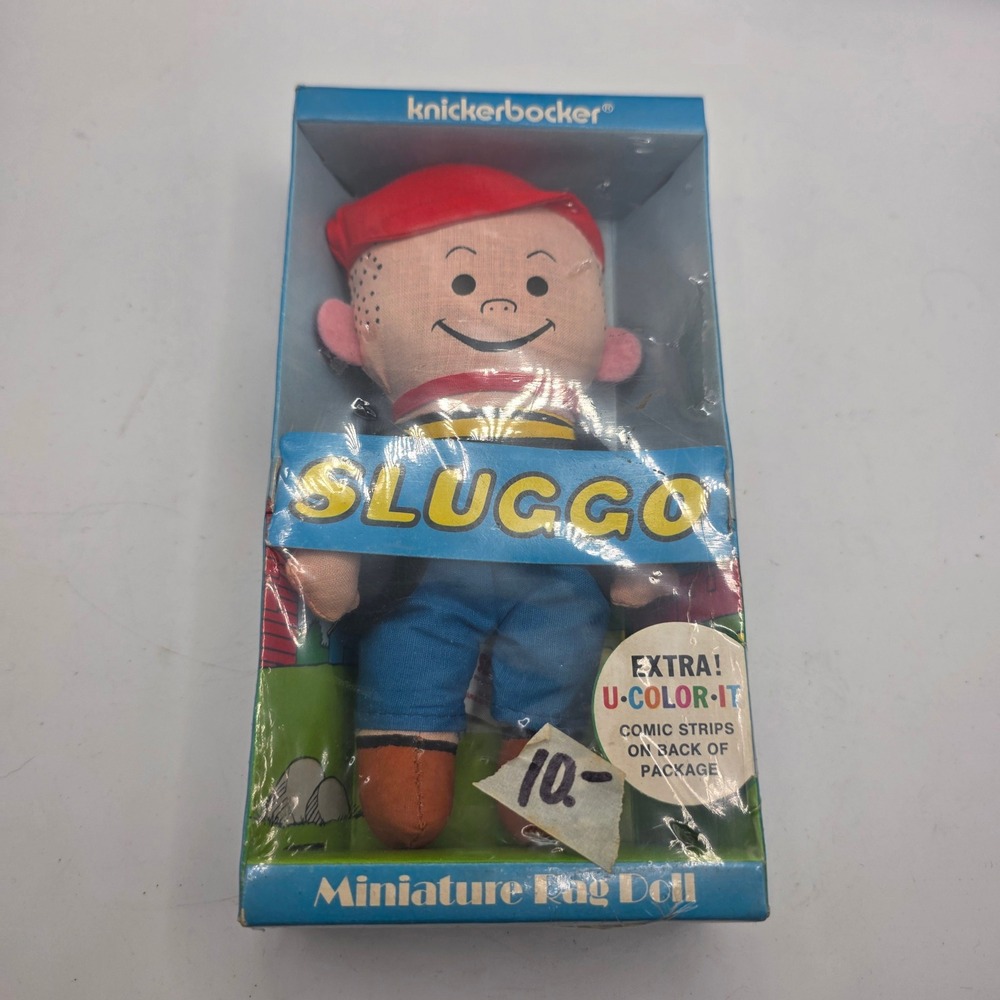 Vintage 1973 Knickerbocker Sluggo Miniature Rag Doll Nancy Comic Boxed 6"